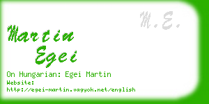 martin egei business card